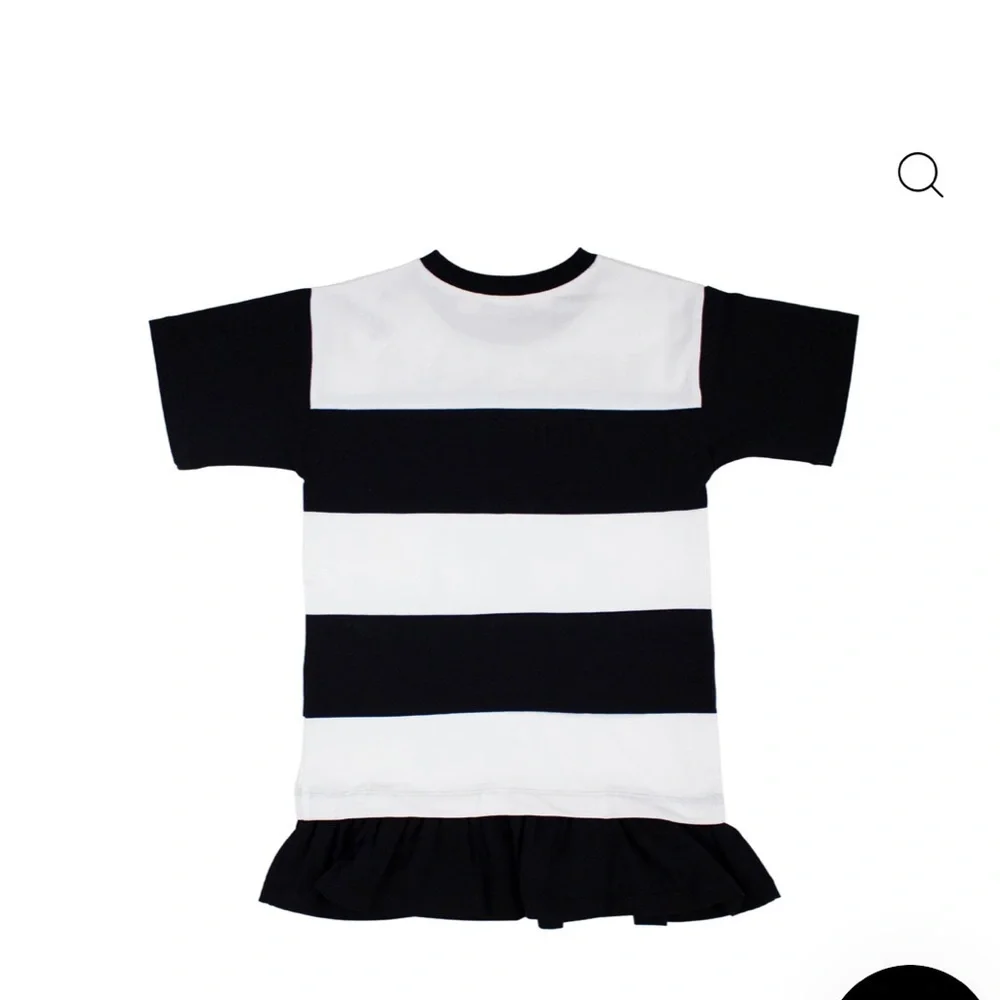 Moschino Black and White Striped Dress